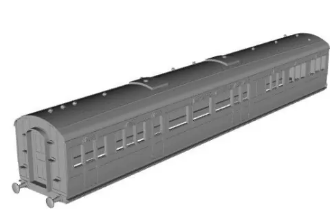 Ex LSWR dining saloon coach diag 1319 no 66 RN Ambulance coach 1/100 scale