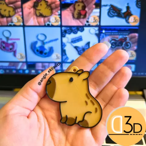 Capybara / capybara - key ring v4