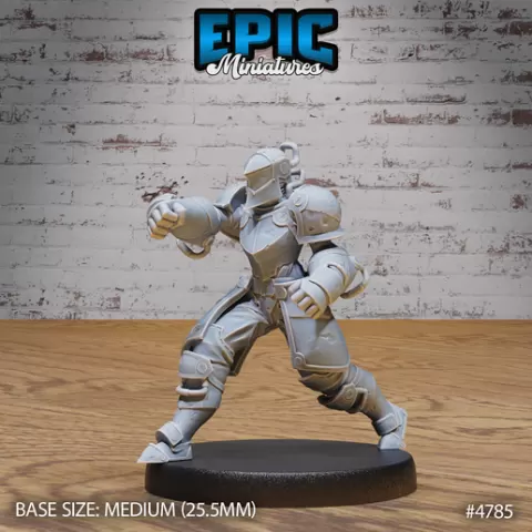 Exosuit Artificer Female Punch ‧ DnD Miniature ‧ Tabletop Miniatures ‧ Gaming Monster ‧ 3D Model ‧ RPG ‧ DnDminis ‧ STL FILE