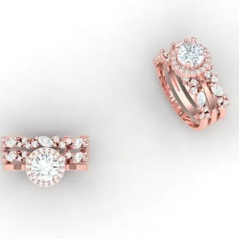 Women's two-piece ring