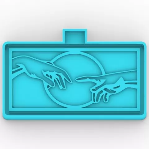 Michelangelo-inspired design - The Creation of Adam - freshie mold - STL for silicone mold