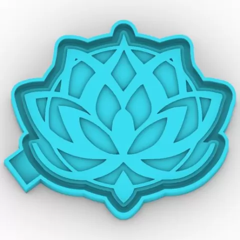 Lotus flower - Zen home decor. Meditative wall hanging for yoga studios - freshie mold - STL for silicone mold