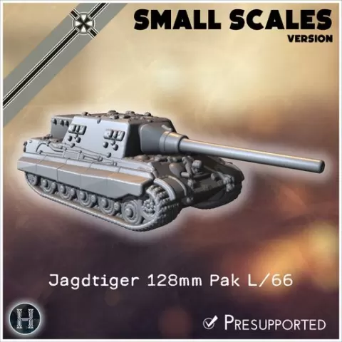 Jagdpanzer VI Jagdtiger 128mm Pak L/66 (small scales version) - Germany Eastern Western Front Normandy Italy Berlin Bulge WWII