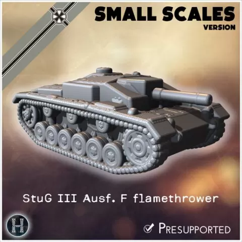 Sturmgeschutz StuG III Ausf. F Schwade flamethrower Flammenwerfer (small scales version) - Germany Eastern Western Front Normandy Stalingrad Koursk Italy Afrika WWII
