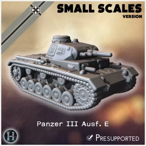Panzer III Ausf. E (small scales version) - Germany Eastern Western Front France Early Poland Russia WWII