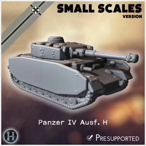 Panzer IV Ausf. H (small scales version) - Germany Eastern Western Front Normandy Stalingrad Koursk Italy Afrika WWII