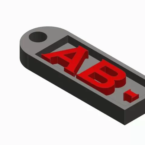 AB - Blood Type Keychain