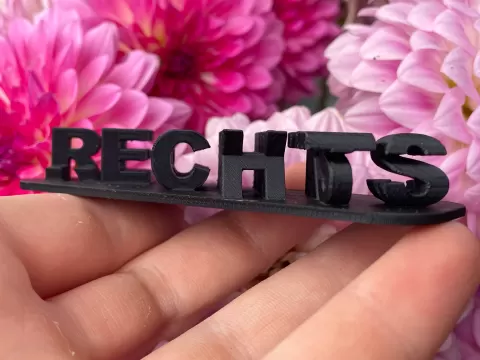 Rechts - Links Illusion (kippen) Text Intersection
