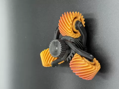 Large planetary helical spinner w/ optional thrust bearings