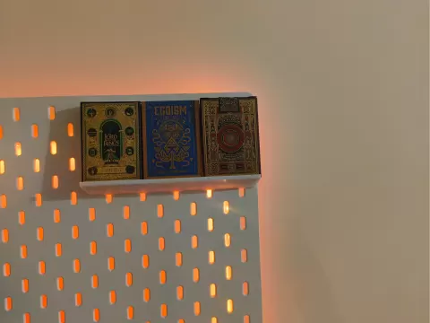 Ikea Skadis Pegboard Card Deck Display Shelf