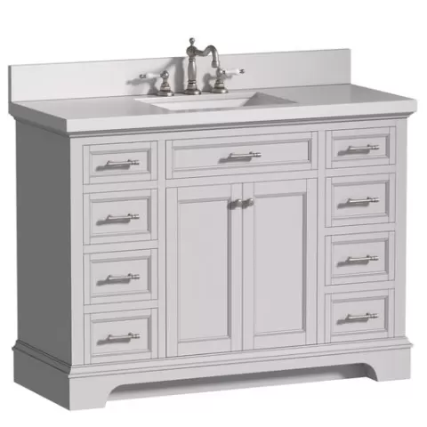 Bathroom Cabinet with a washbasin in a classic style. Bathroom furniture.Bathroom Sink Vanity