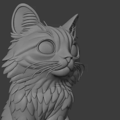 Cartoon Kitten 3D Sculpt Model 3D model