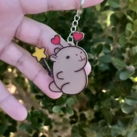 capybara star keychain