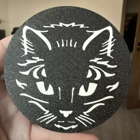 Cat face coaster