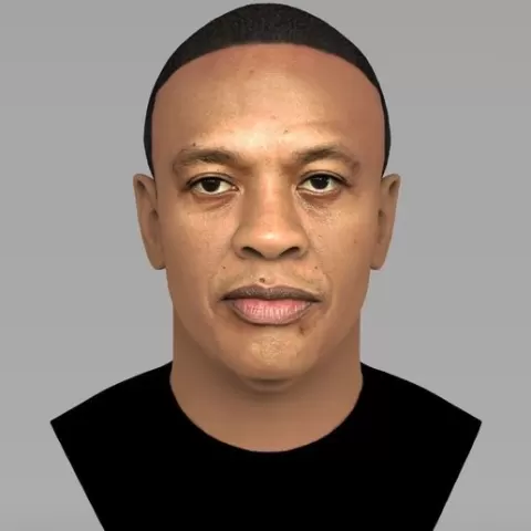 Dr Dre bust for full color 3D printing