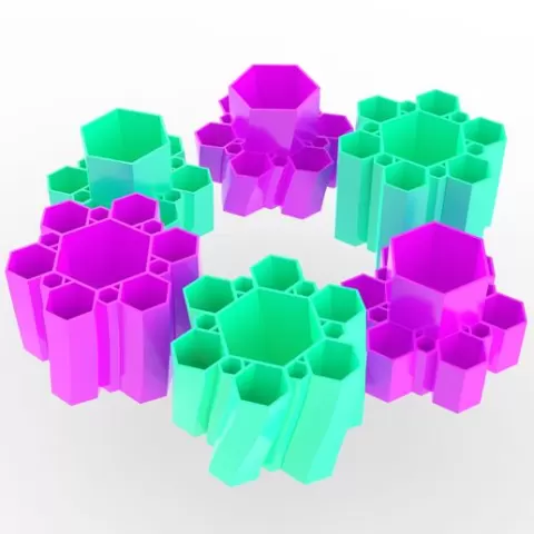 hexagonal desk organizer