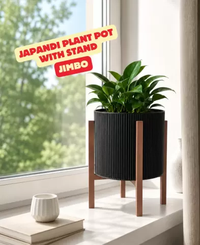 JAPANDI PLANT POT WITH STAND (JIMBO) / PLANTER / MODERN HOMEDECOR / DECOR / GARDEN / PLANTS