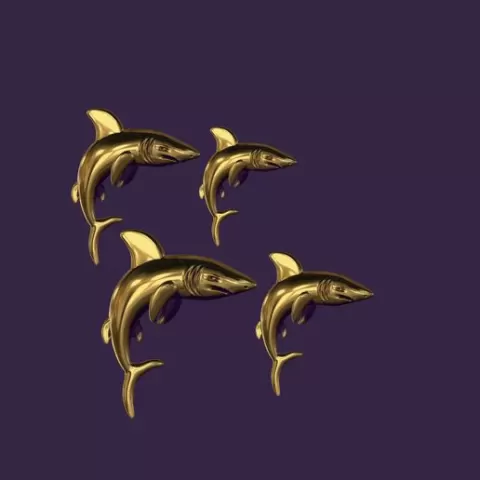 3D Shark Pendant Model for Jewelry Casting