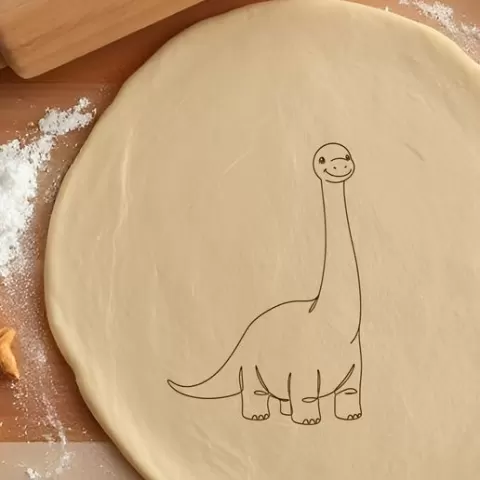 Cute Brontosaurus Cookie Cutter, Biscuit Cutter