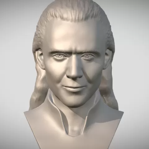 Loki Tom Hiddleston bust for 3D printing
