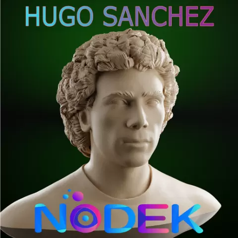 Bust of Hugo Sanchez - The Legend of the Goal in 3D