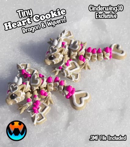 Tiny Cookie Heart Wyvern & Dragon
