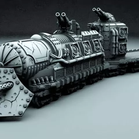 Imperial cargo train - Grimdark Sci Fi Wargame Terrain