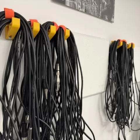 Wall hook for jack or XLR cable