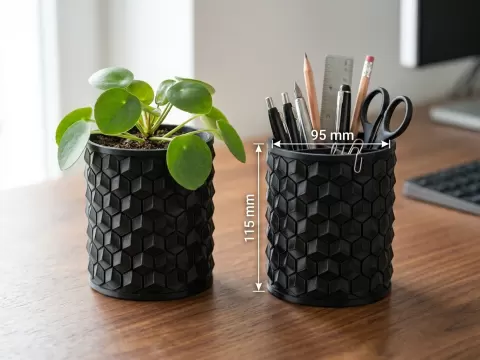 Modern Geometric Desk Organizer / Plant Pot Cover