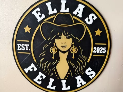Ella Langley Ella's Fella's Wall sign