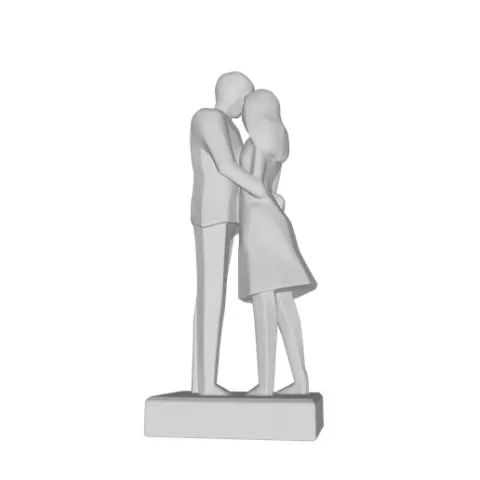 Love Poly Couple 3D Model