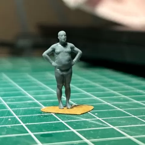 Beach figure, standing