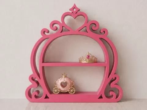 Princess Carriage Shelf Display | Fairy Tale Decor