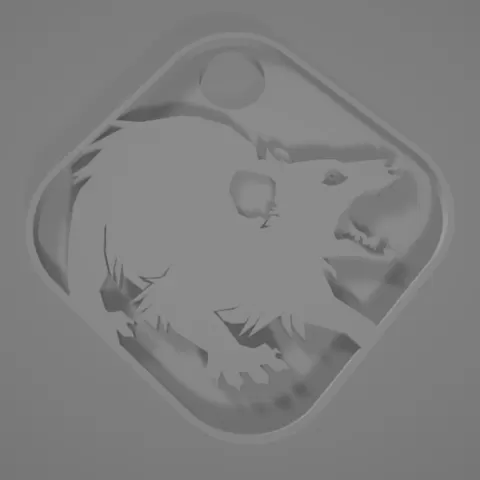 Opossum Keychain