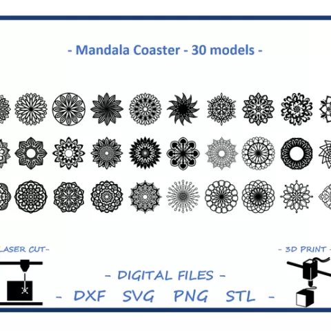 Mandala Coaster - 30 models