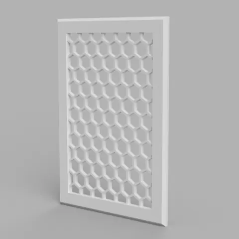 Grille de ventilation rectangulaire, nid d'abeille