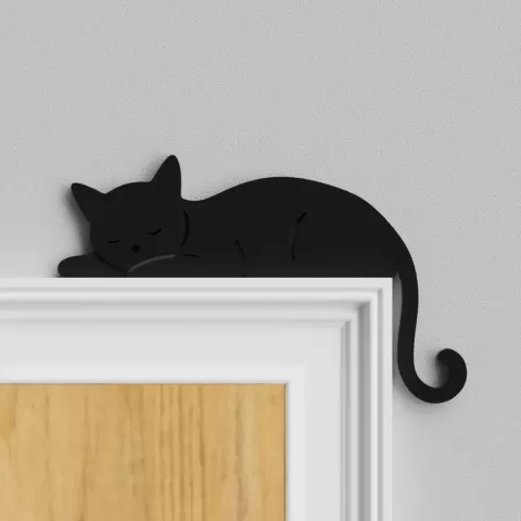 Sleeping Cat Door Topper