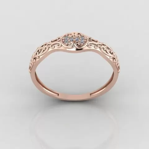 Women's Rings Diamond 3D model Ring For Women Jewelry Stone STL 3DM Printable Women Ring