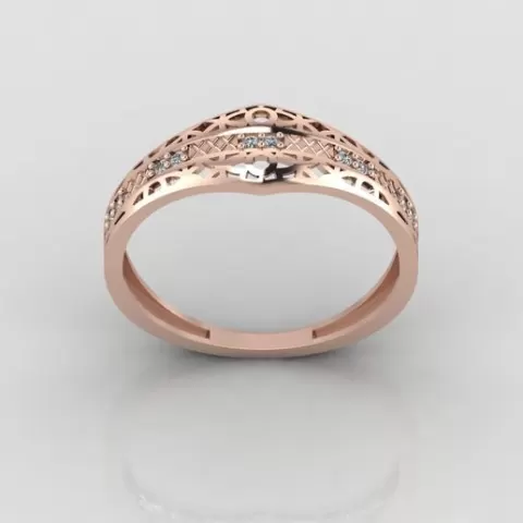 Women's Rings Diamond 3D model Ring For Women Jewelry Stone STL 3DM Printable Women Ring