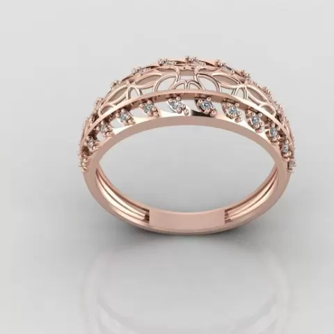 Women's Rings Diamond 3D model Ring For Women Jewelry Stone STL 3DM Printable Women Ring