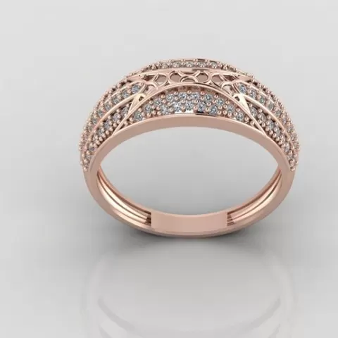 Women's Rings Diamond 3D model Ring For Women Jewelry Stone STL 3DM Printable Women Ring