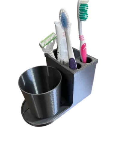 Organizador minimalista para baño | Soporte para cepillo de dientes y vaso