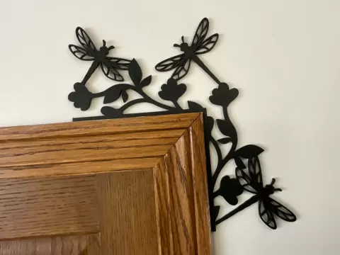 Dragonflies & Flowers Door / Window Corner