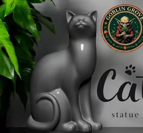 Cat Statue (Pre Supported)