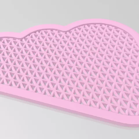 Cloud shape pin/pendant display (grid)