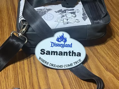 Disneyland Cast Member Name Badge Bag Charm
