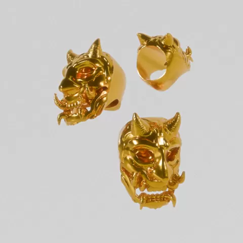 Oni Mask Wearable Ring