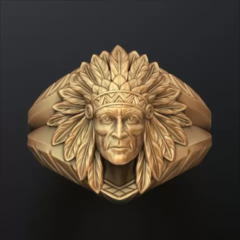 Native Indian Ring v2 3D print model