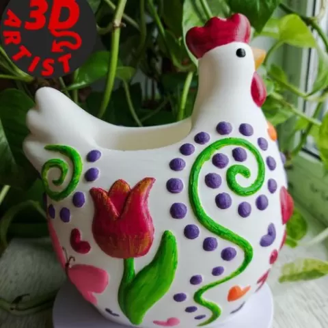 Hen Vase