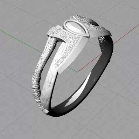 Celtic axes ring